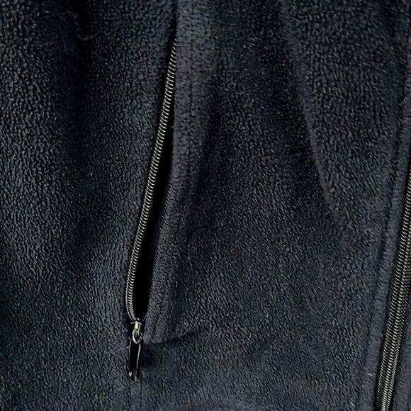 Columbia Womens Solid Black Fleece Full Zip Jacket Benton Springs Sweatshirt SML - Picture 2 of 6
